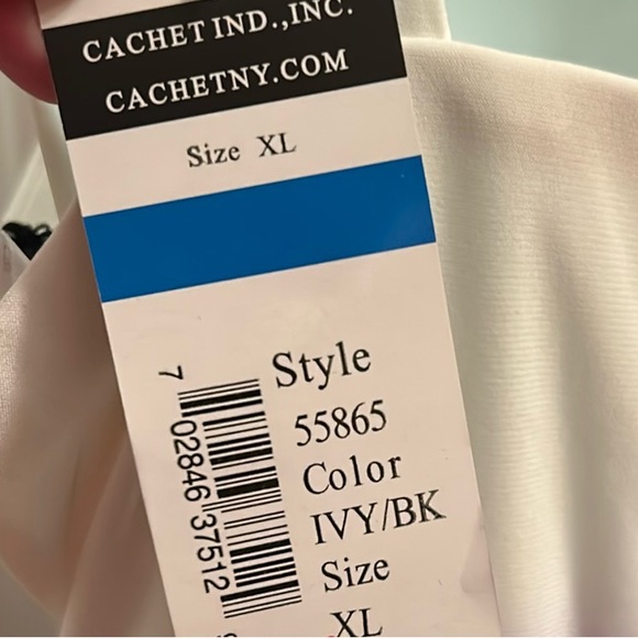 Cache sequined white and black dress nwt - Picture 8 of 12